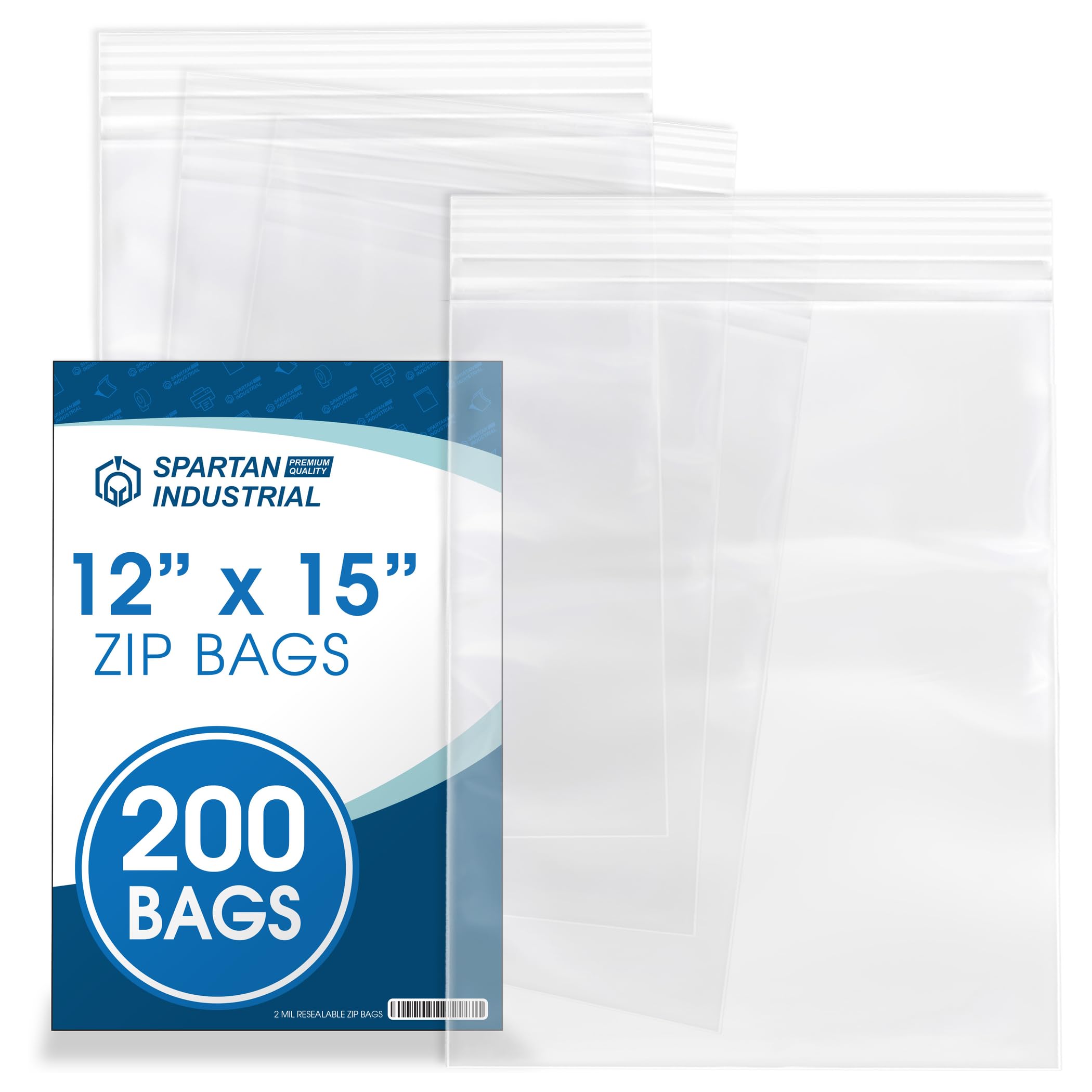 Amazon.com: Spartan Industrial - 12” X 15” (200 Count) 2 Mil Clear